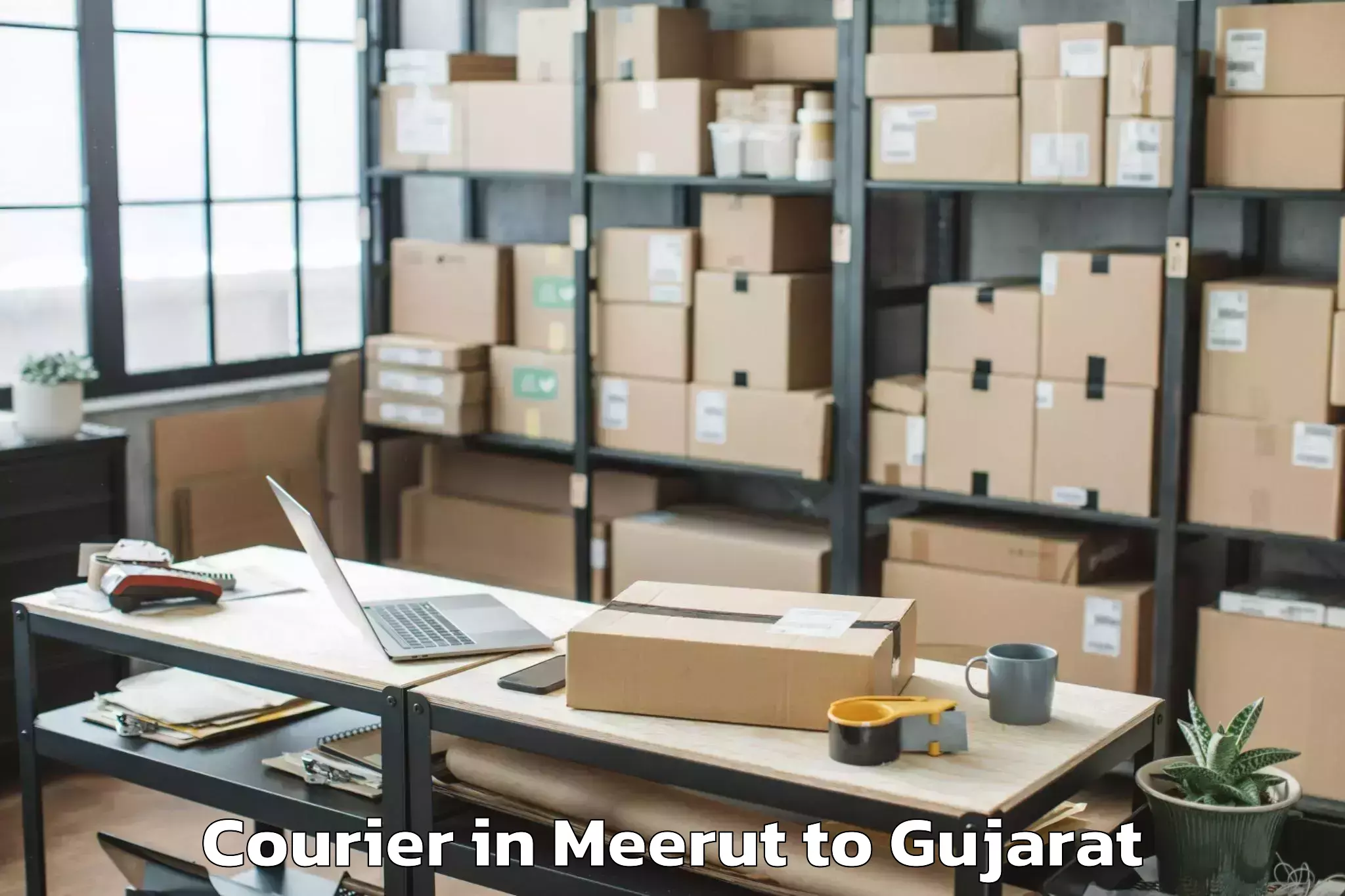 Top Meerut to Dhanera Courier Available